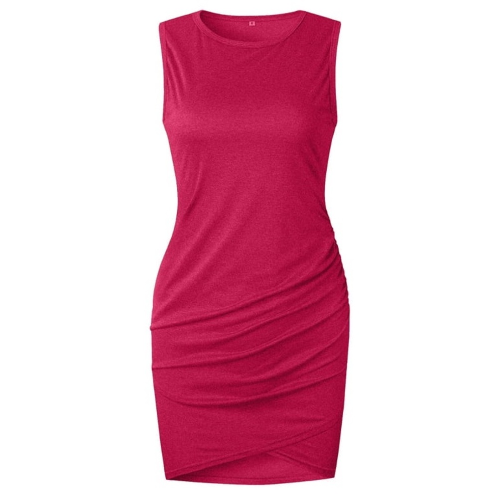 Pink Ruched Tank Dress Size S